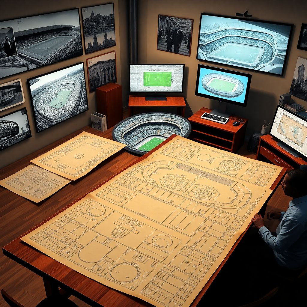 Архивные планы стадионов и их влияние на дерби в истории футбола