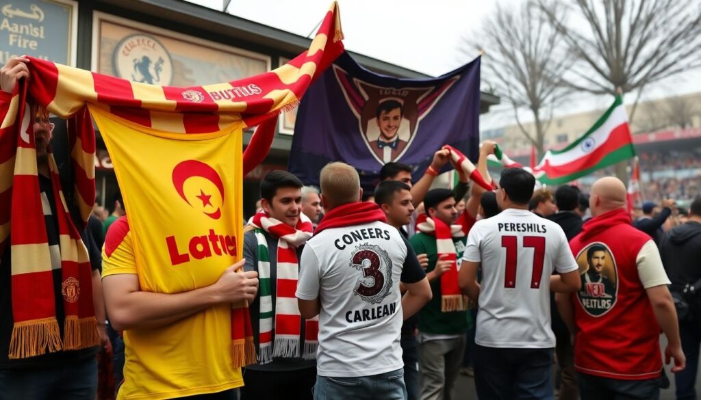 История футбольных традиций и ритуалов перед дерби - иллюстрация